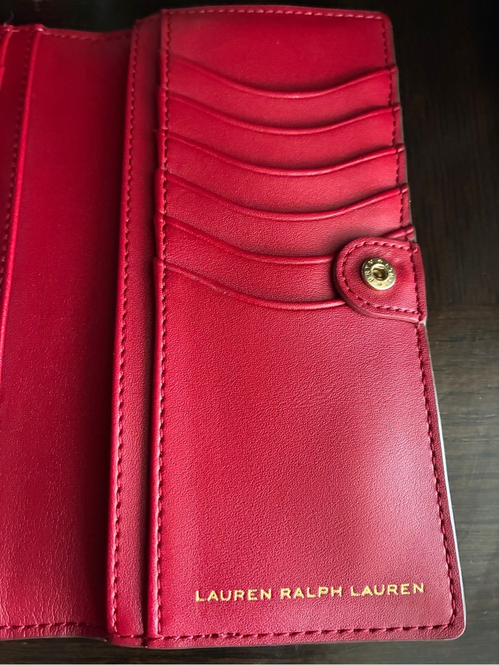 Ralph Lauren Black Leather Zip Wallet with Gold-Tone Hardware - Picture 11 of 11